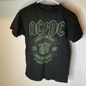 Two AC/DC band shirts